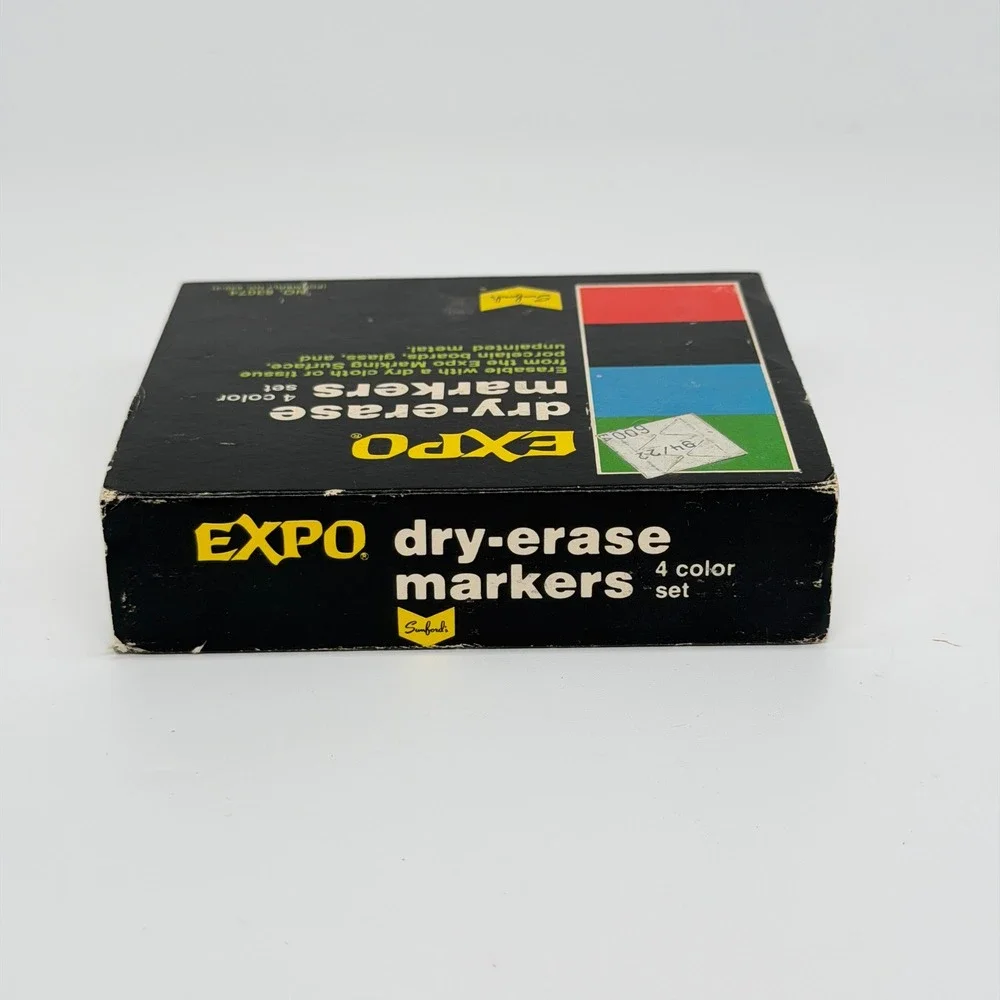 Vintage Sanford Expo Dry Erase Markers 4 Color Set 83074 Metal Barrel SMELLY